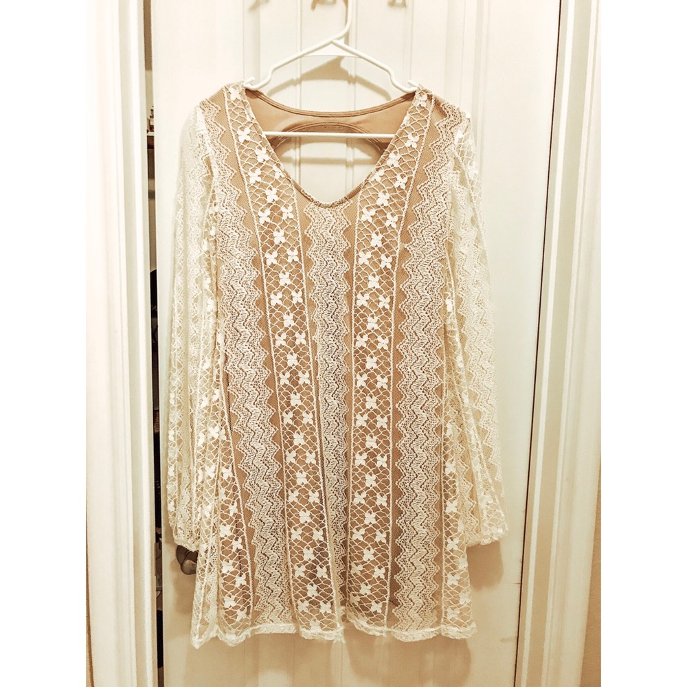 Cream Lace Dress